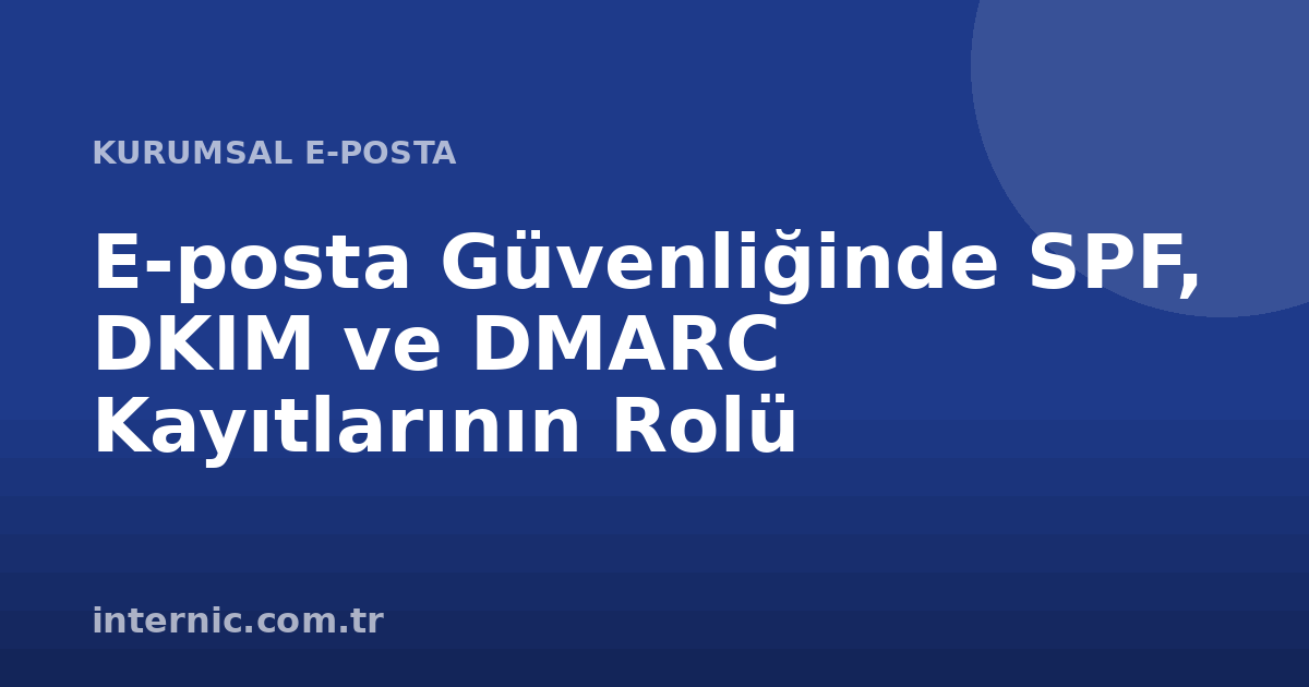 E-posta Güvenliğinde SPF, DKIM ve DMARC Kayıtlarının Rolü